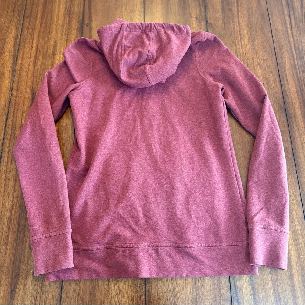 Pact Women Burgundy Heathered Full Zip Hoodie Organic Cotton Elastane Size XS - Picture 2 of 5